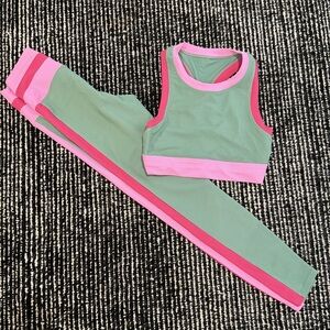 Beach riot set- sold together - lActivewear Set with pink Trim